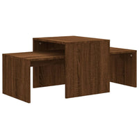 Thumbnail for Couchtisch-Set Braun Eichen-Optik 100x48x40 cm Holzwerkstoff