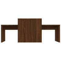 Thumbnail for Couchtisch-Set Braun Eichen-Optik 100x48x40 cm Holzwerkstoff