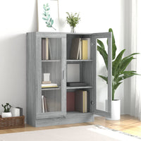 Thumbnail for Vitrinenschrank Grau Sonoma 82,5x30,5x115 cm Holzwerkstoff