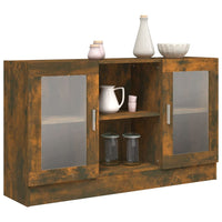 Thumbnail for Vitrinenschrank Räuchereiche 120x30,5x70 cm Holzwerkstoff