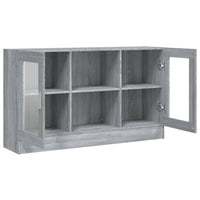 Thumbnail for Vitrinenschrank Grau Sonoma 120x30,5x70 cm Holzwerkstoff