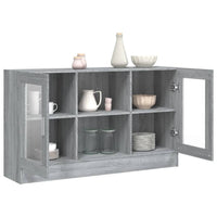 Thumbnail for Vitrinenschrank Grau Sonoma 120x30,5x70 cm Holzwerkstoff