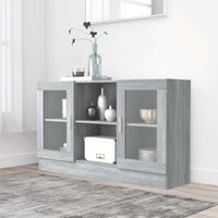 Thumbnail for Vitrinenschrank Grau Sonoma 120x30,5x70 cm Holzwerkstoff