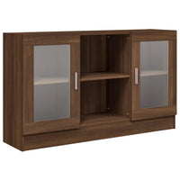 Thumbnail for Vitrinenschrank Braun Eichen-Optik 120x30,5x70 cm Holzwerkstoff