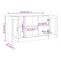 Thumbnail for Vitrinenschrank Braun Eichen-Optik 120x30,5x70 cm Holzwerkstoff