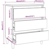 Thumbnail for Sideboard Räuchereiche 60x35x69 cm Holzwerkstoff