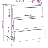 Thumbnail for Sideboard Braun Eichen-Optik 60x35x69 cm Holzwerkstoff