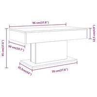 Thumbnail for Couchtisch Braun Eichen-Optik 96x50x45 cm Holzwerkstoff