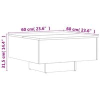 Thumbnail for Couchtisch Braun Eichen-Optik 60x60x31,5 cm Holzwerkstoff