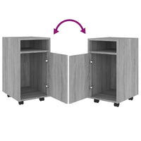 Thumbnail for Beistellschrank mit Rollen Grau Sonoma 33x38x60cm Holzwerkstoff