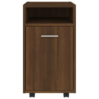 Thumbnail for Beistellschrank mit Rollen Braun Eichen-Optik 33x38x60 cm