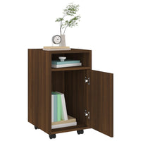 Thumbnail for Beistellschrank mit Rollen Braun Eichen-Optik 33x38x60 cm