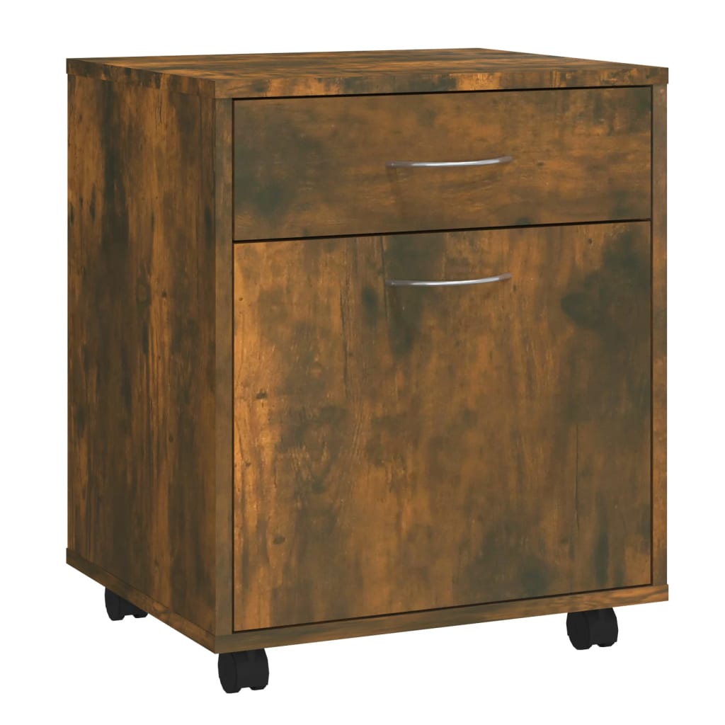 Rollschrank Räuchereiche 45x38x54 cm Holzwerkstoff