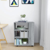 Thumbnail for Rollschrank Grau Sonoma 60x35x75 cm Holzwerkstoff