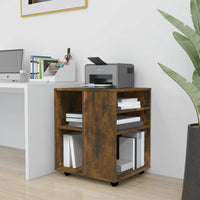 Thumbnail for Rollschrank Räuchereiche 60x53x72 cm Holzwerkstoff