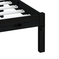 Thumbnail for Massivholzbett Schwarz Kiefer 200x200 cm