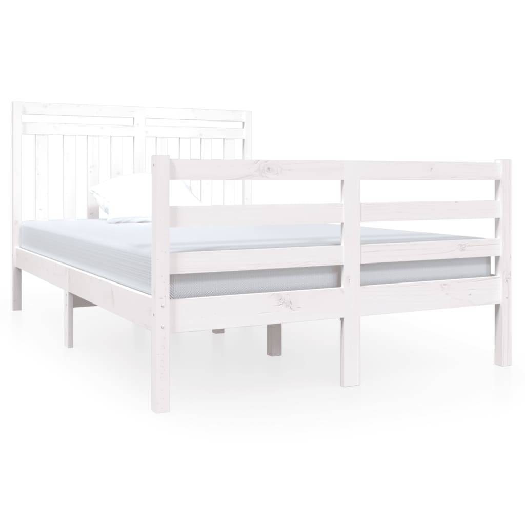 Massivholzbett Weiß 120x190 cm