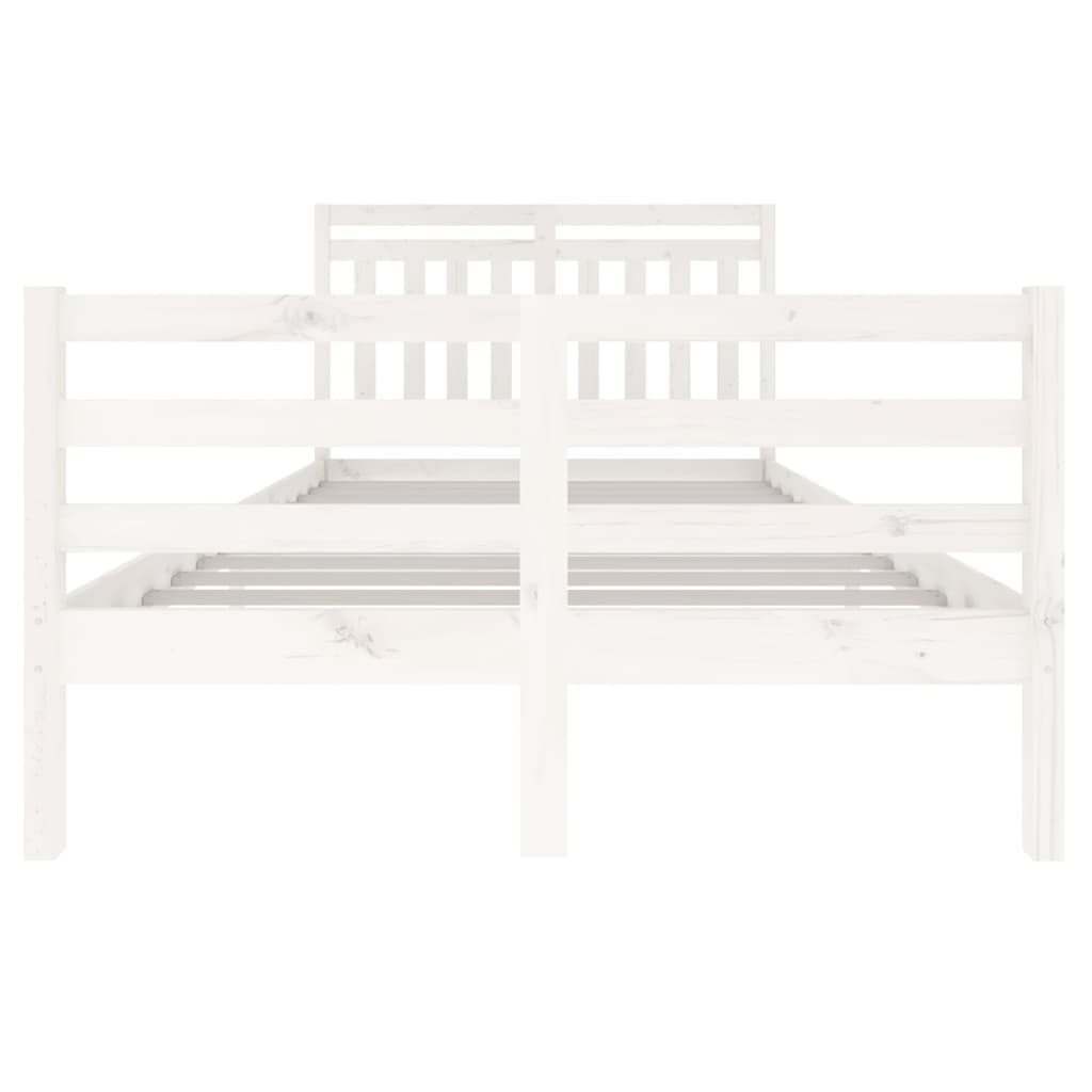 Massivholzbett Weiß 120x200 cm