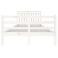 Thumbnail for Massivholzbett Weiß 120x200 cm