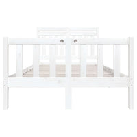 Thumbnail for Massivholzbett Weiß 120x190 cm