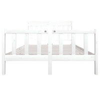 Thumbnail for Massivholzbett Weiß 140x190 cm