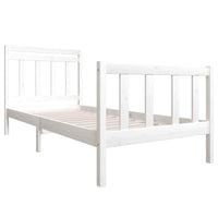 Thumbnail for Massivholzbett Weiß 100x200 cm