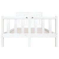 Thumbnail for Massivholzbett Weiß 140x200 cm