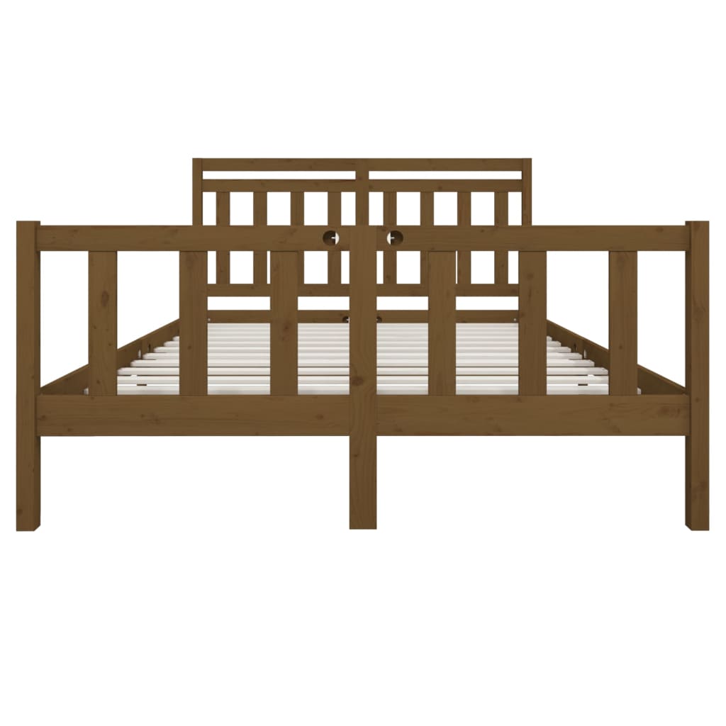 Massivholzbett Honigbraun 150x200 cm