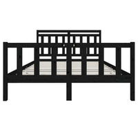 Thumbnail for Massivholzbett Schwarz 150x200 cm