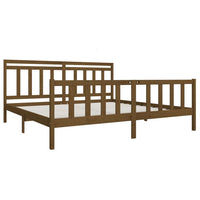 Thumbnail for Massivholzbett Honigbraun 200x200 cm