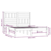 Thumbnail for Massivholzbett ohne Matratze 120x190 cm Kiefernholz