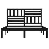 Thumbnail for Massivholzbett Schwarz Kiefer 140x190 cm