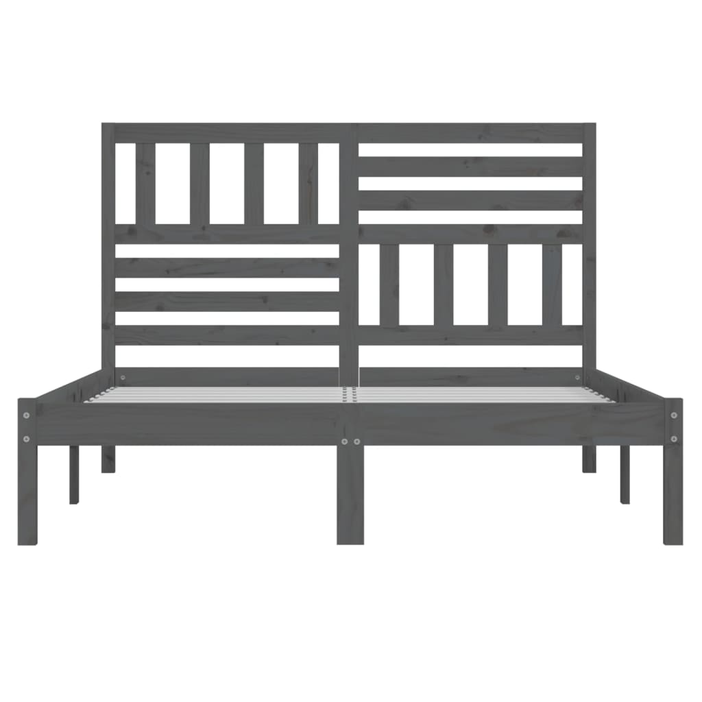 Massivholzbett Grau Kiefer 120x200 cm