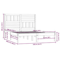 Thumbnail for Massivholzbett 150x200 cm Kiefer