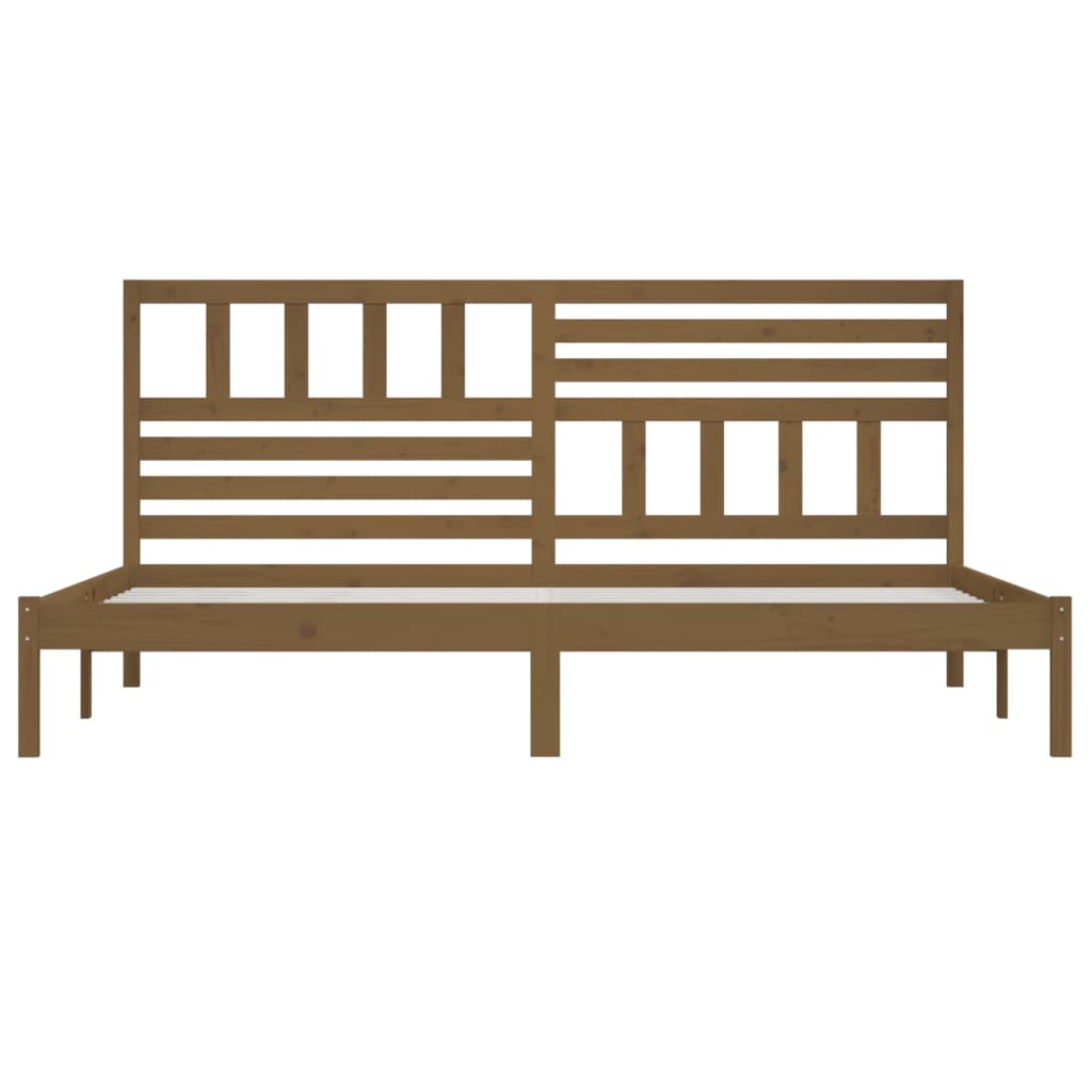 Massivholzbett Honigbraun Kiefer 200x200 cm