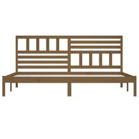 Thumbnail for Massivholzbett Honigbraun Kiefer 200x200 cm