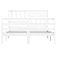 Thumbnail for Massivholzbett Weiß 120x200 cm