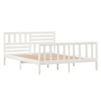 Thumbnail for Massivholzbett Weiß 120x190 cm