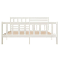 Thumbnail for Massivholzbett Weiß 135x190 cm