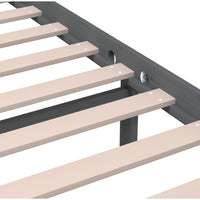 Thumbnail for Massivholzbett Grau 150x200 cm