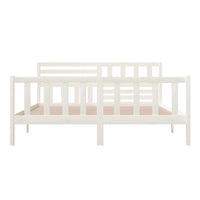 Thumbnail for Massivholzbett Weiß 180x200 cm