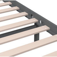 Thumbnail for Massivholzbett Grau 200x200 cm