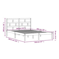 Thumbnail for Massivholzbett Weiß Kiefer 140x200 cm