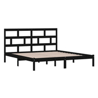 Thumbnail for Massivholzbett Schwarz 180x200 cm