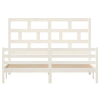 Thumbnail for Massivholzbett Weiß 180x200 cm
