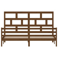 Thumbnail for Massivholzbett Honigbraun Kiefer 200x200 cm