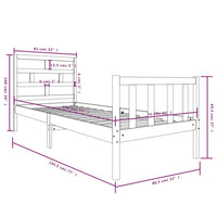 Thumbnail for Massivholzbett Kiefer 75x190 cm