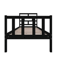 Thumbnail for Massivholzbett Schwarz Kiefer 75x190 cm