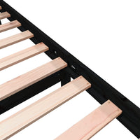 Thumbnail for Massivholzbett Schwarz Kiefer 75x190 cm