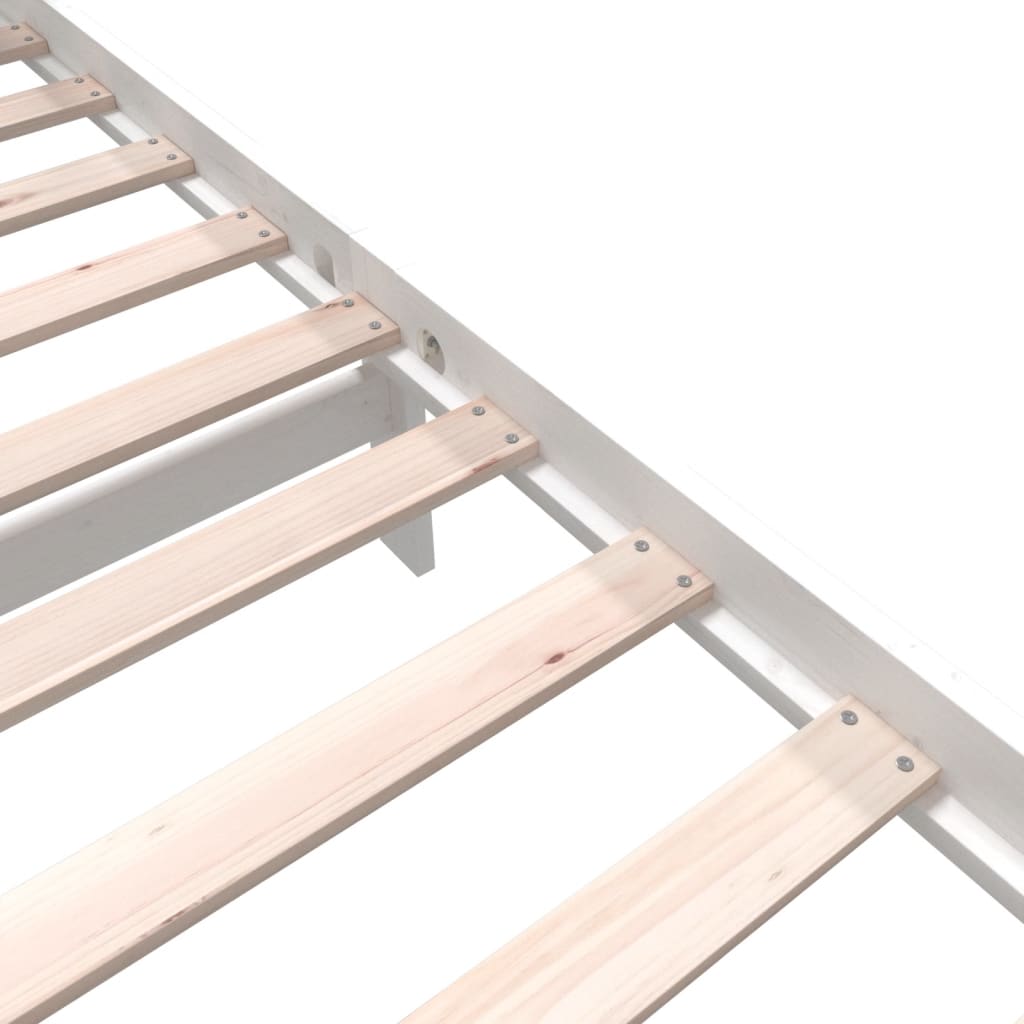 Massivholzbett Weiß Kiefer 120x190 cm